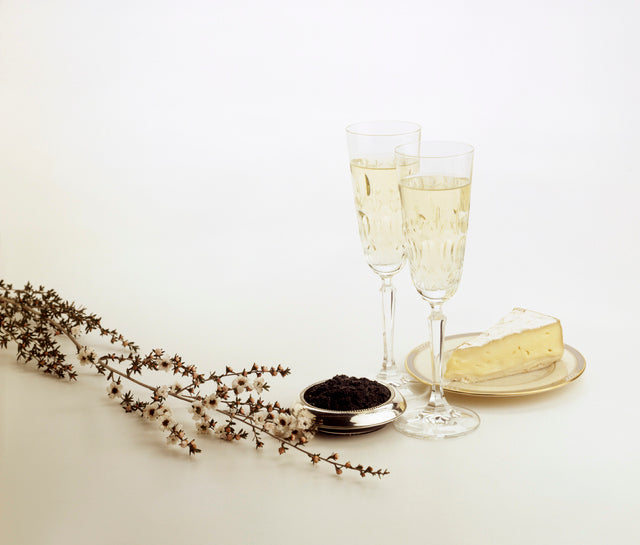 champagne and caviar
